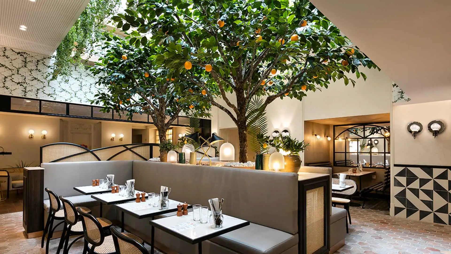 Photo de sièges de restaurant